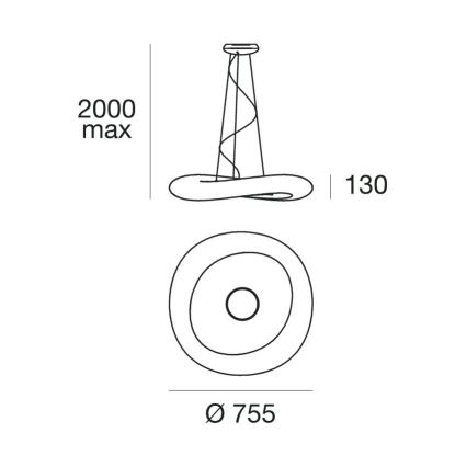 Linea Light 8007 - LED Lustr na lanku MR. MAGOO 1xLED/32W/230V