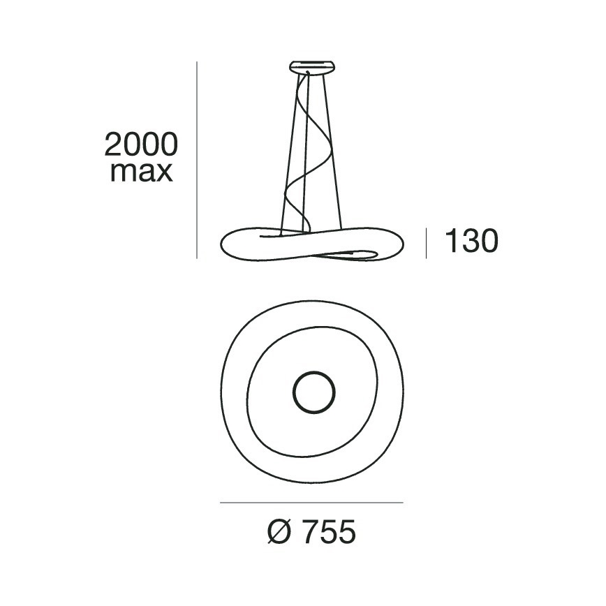 Linea Light 8007 - LED Lustr na lanku MR. MAGOO 1xLED/32W/230V
