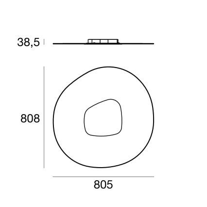 Linea Light 90347 - LED Stropní svítidlo ANTIGUA LED/46W/230V 80,8 cm CRI 90 bílá