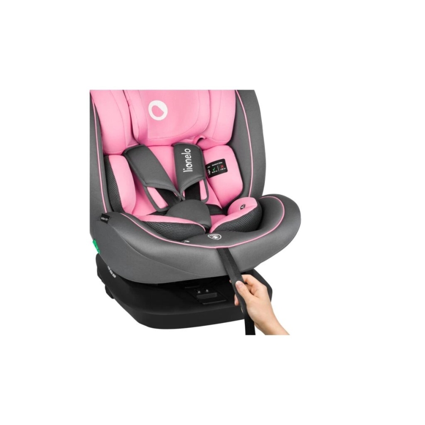 Lionelo - Autosedačka BASTIAAN i-Size 40-150 cm šedá/růžová