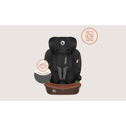 Lionelo - Autosedačka BILLY i-Size 76-150 cm Black Carbon