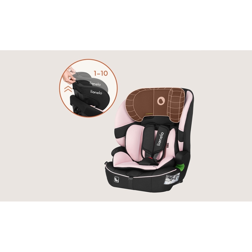 Lionelo - Autosedačka BILLY i-Size 76-150 cm Pink Baby