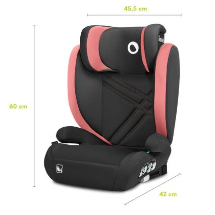Lionelo - Autosedačka HUGO i-Size 100-150 cm černá/růžová