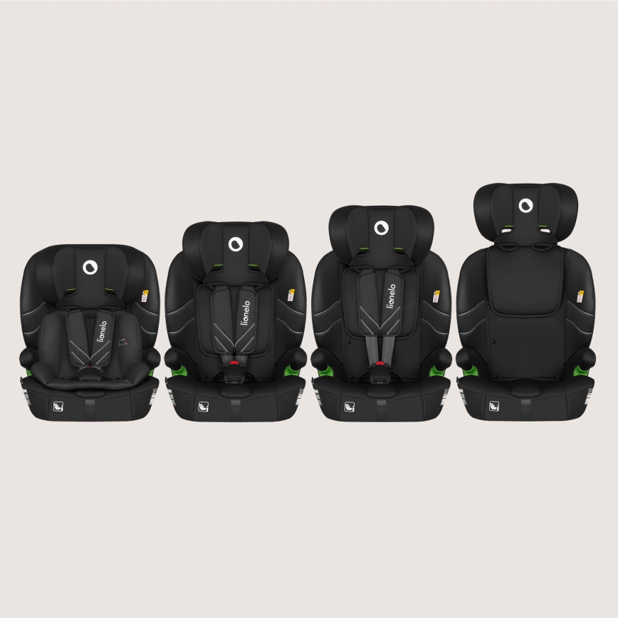 Lionelo - Autosedačka LEVI FIX i-Size 76-150 cm Black Carbon