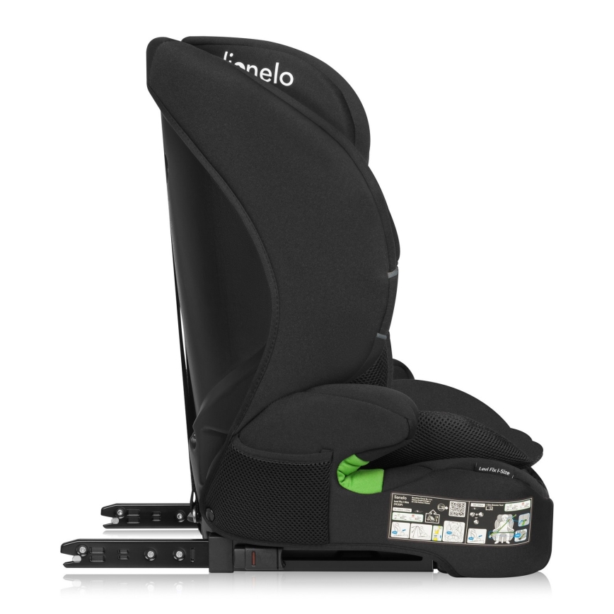 Lionelo - Autosedačka LEVI FIX i-Size 76-150 cm Black Carbon