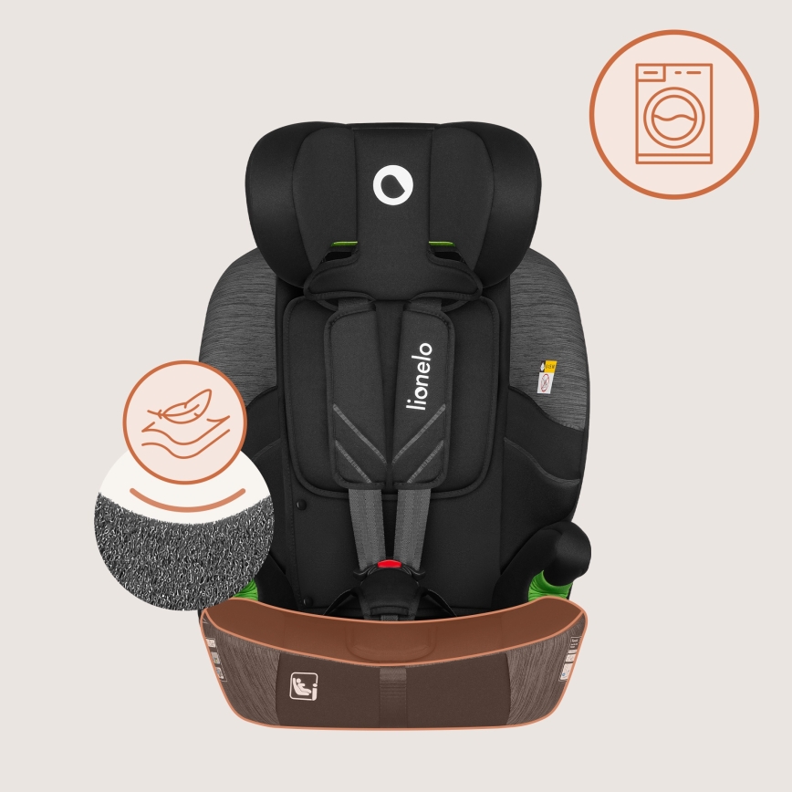 Lionelo - Autosedačka LEVI FIX i-Size 76-150 cm Grey Stone