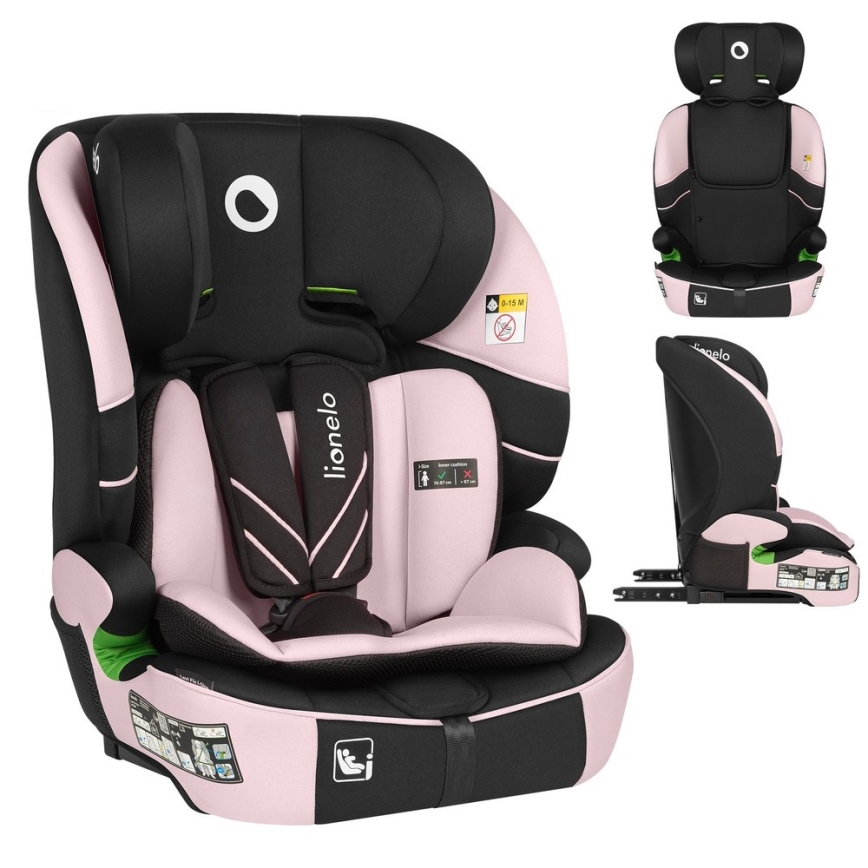 Lionelo - Autosedačka LEVI FIX i-Size 76-150 cm Pink Baby