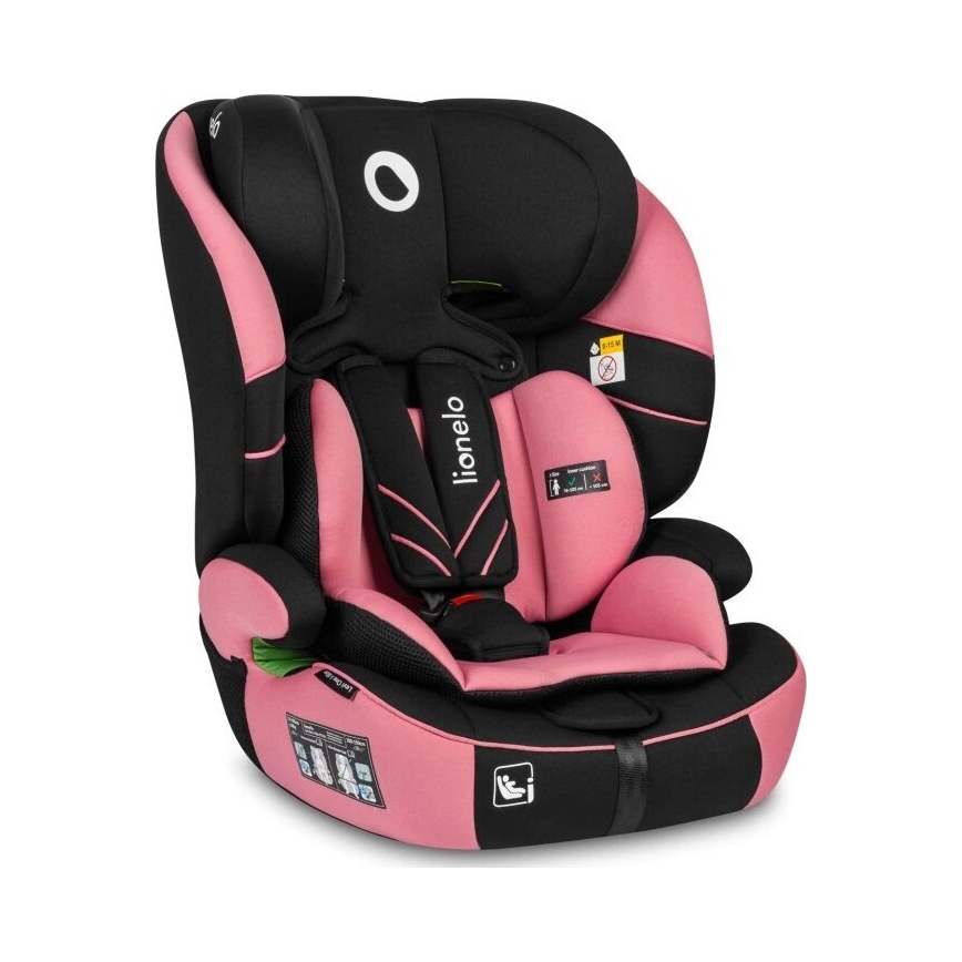 Lionelo - Autosedačka LEVI ONE i-Size 76-150 cm černá/růžová