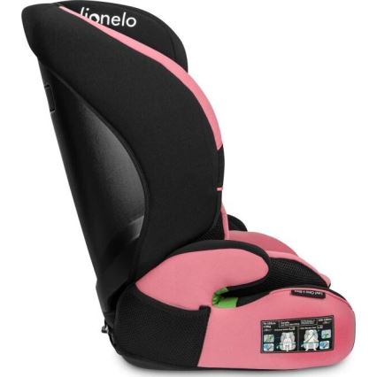 Lionelo - Autosedačka LEVI ONE i-Size 76-150 cm černá/růžová