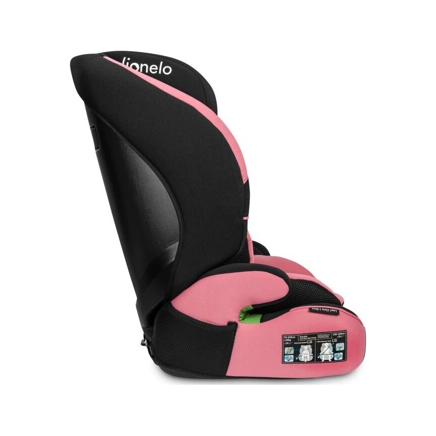Lionelo - Autosedačka LEVI ONE i-Size 76-150 cm černá/růžová