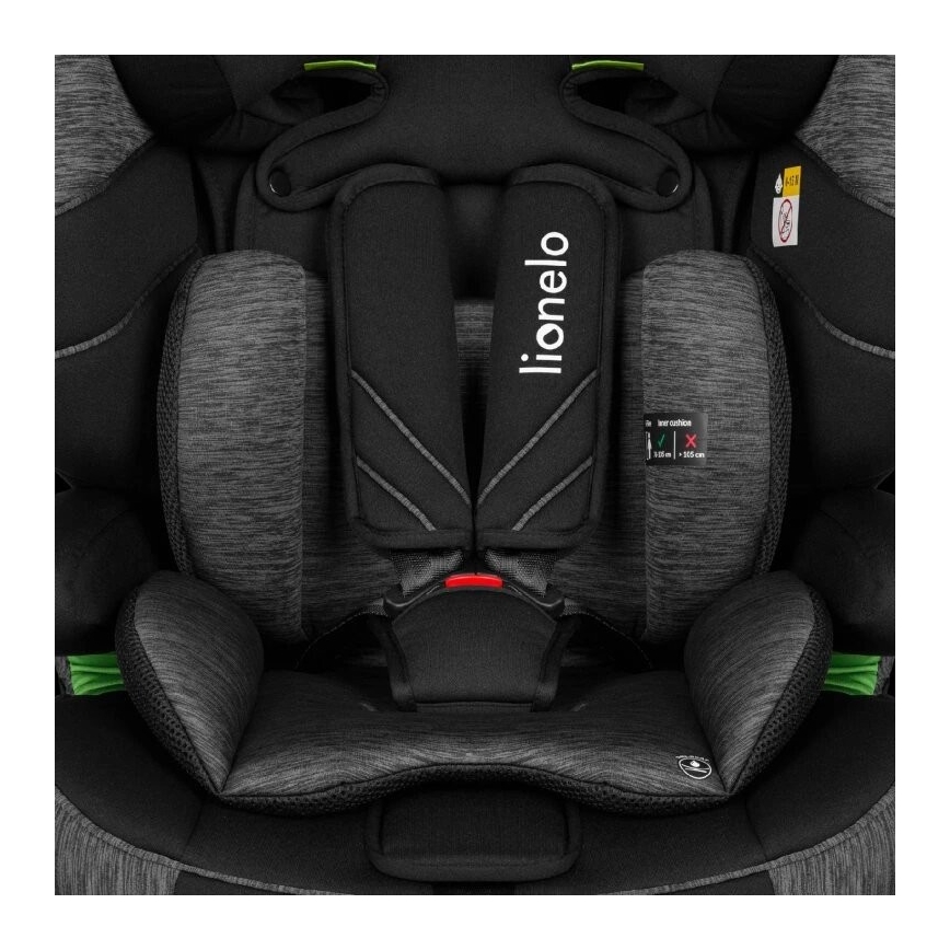 Lionelo - Autosedačka LEVI ONE i-Size 76-150 cm černá/šedá