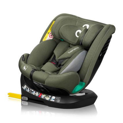 Lionelo - Autosedačka se základnou otočná BASTIAAN ONE i-Size 40-150 cm Green Olive