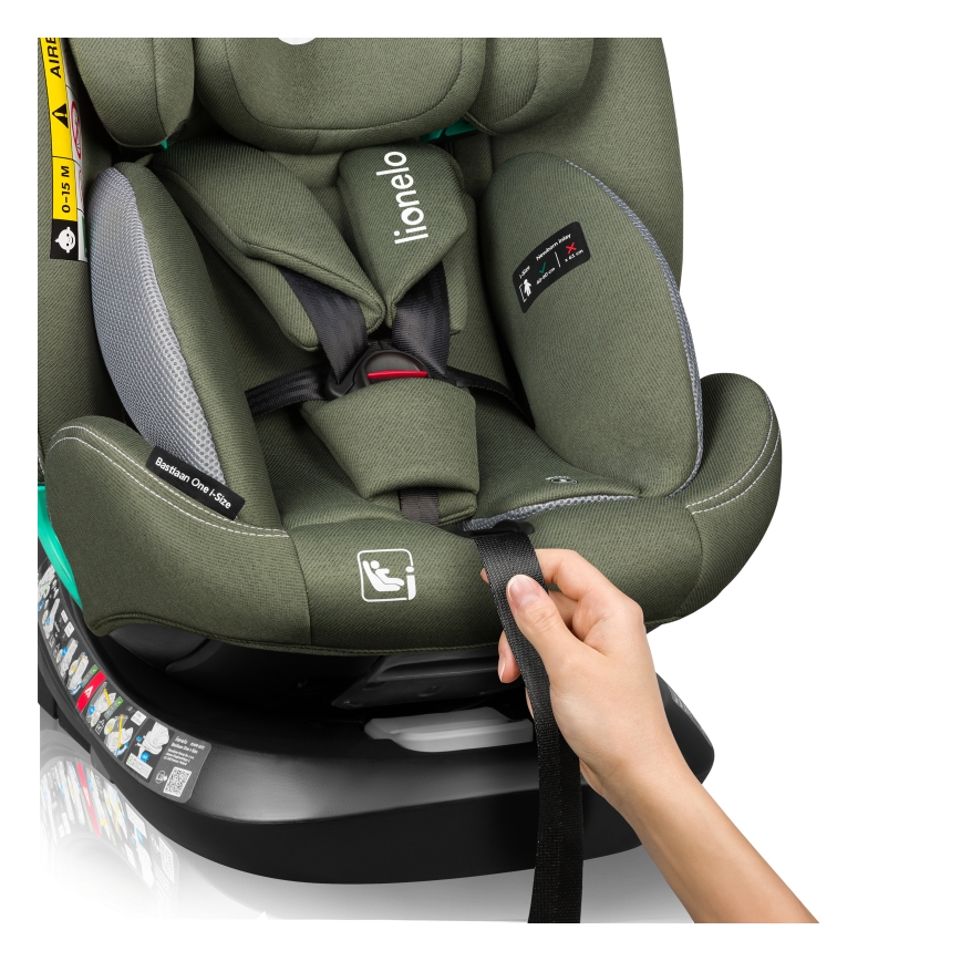 Lionelo - Autosedačka se základnou otočná BASTIAAN ONE i-Size 40-150 cm Green Olive