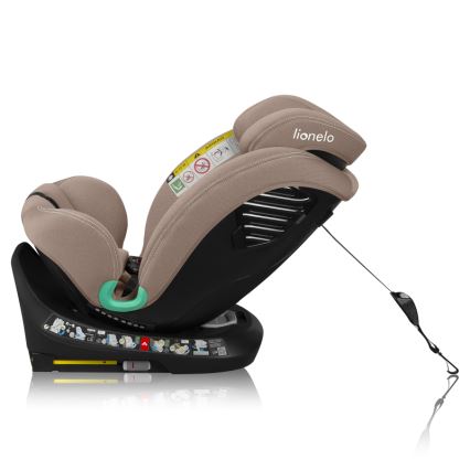 Lionelo - Autosedačka se základnou otočná BASTIAAN ONE i-Size 40-150 cm Beige Sand