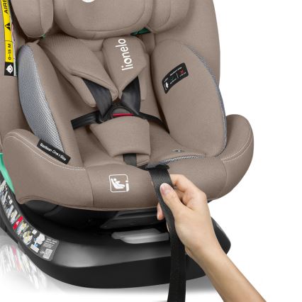 Lionelo - Autosedačka se základnou otočná BASTIAAN ONE i-Size 40-150 cm Beige Sand