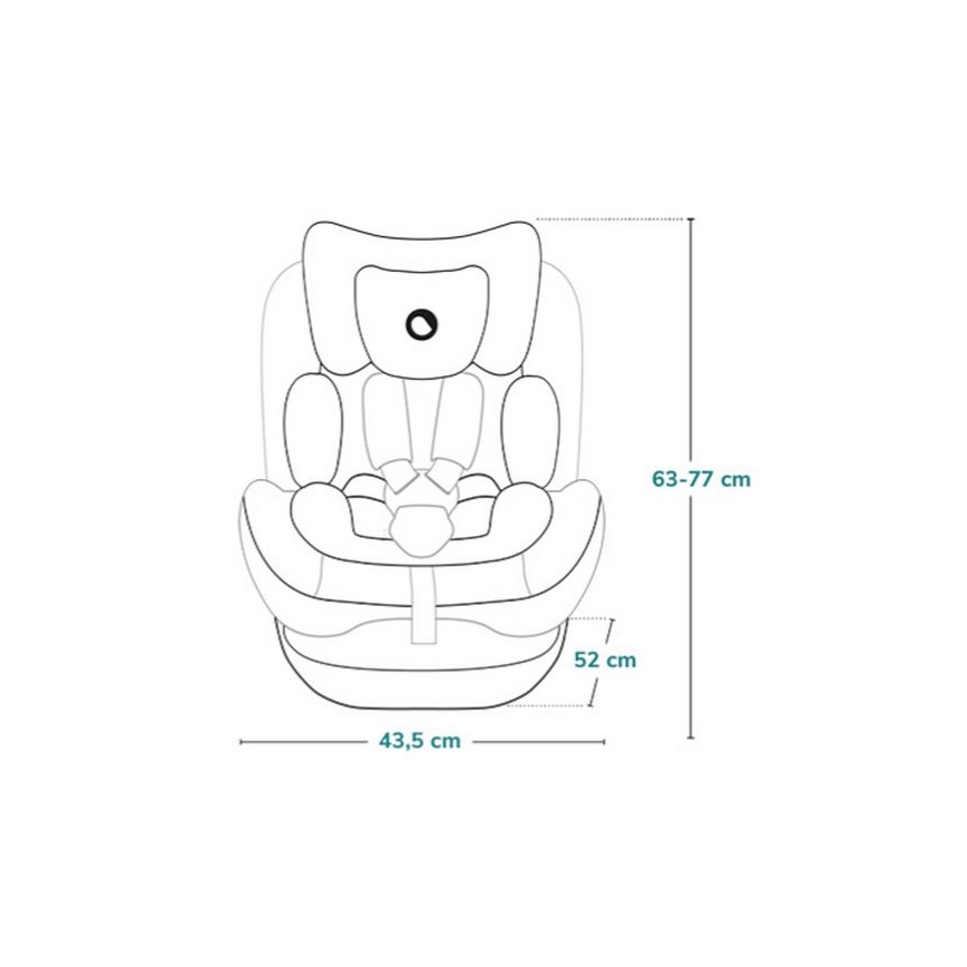 Lionelo - Autosedačka se základnou otočná BASTIAAN ONE i-Size 40-150 cm Beige Sand