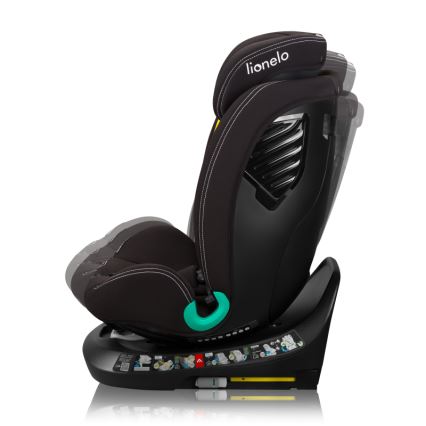 Lionelo - Autosedačka se základnou otočná BASTIAAN ONE i-Size 40-150 cm Black Carbon