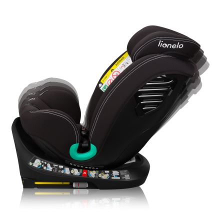 Lionelo - Autosedačka se základnou otočná BASTIAAN ONE i-Size 40-150 cm Black Carbon
