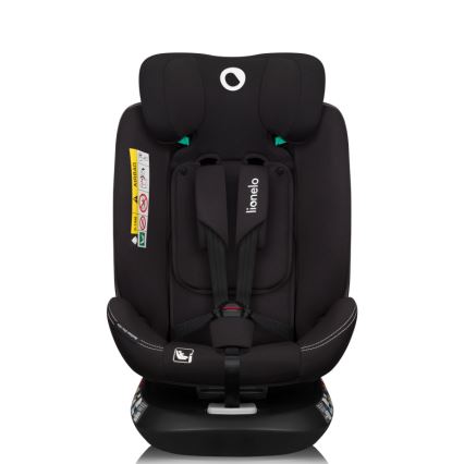Lionelo - Autosedačka se základnou otočná BASTIAAN ONE i-Size 40-150 cm Black Carbon