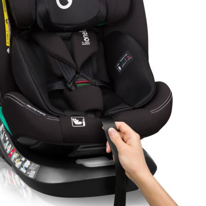Lionelo - Autosedačka se základnou otočná BASTIAAN ONE i-Size 40-150 cm Black Carbon