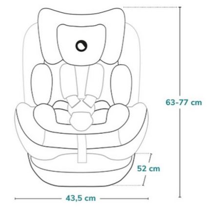 Lionelo - Autosedačka se základnou otočná BASTIAAN ONE i-Size 40-150 cm Grey Stone