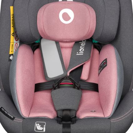 Lionelo - Autosedačka se základnou otočná BASTIAAN ONE i-Size 40-150 cm Pink Rose
