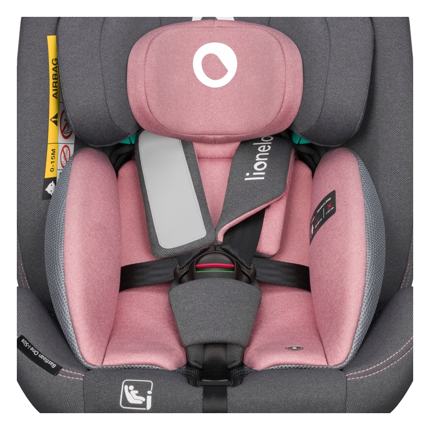 Lionelo - Autosedačka se základnou otočná BASTIAAN ONE i-Size 40-150 cm Pink Rose