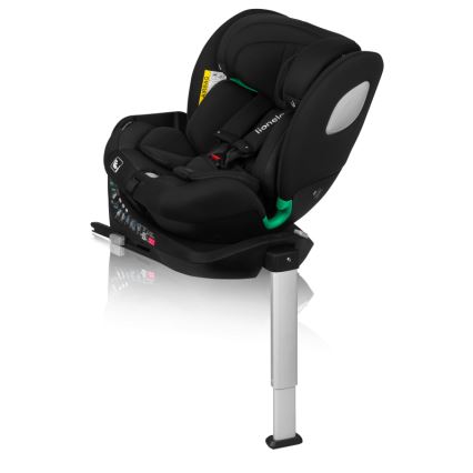 Lionelo - Autosedačka se základnou otočná BRAAM AIR i-Size 40-150 cm Black Carbon
