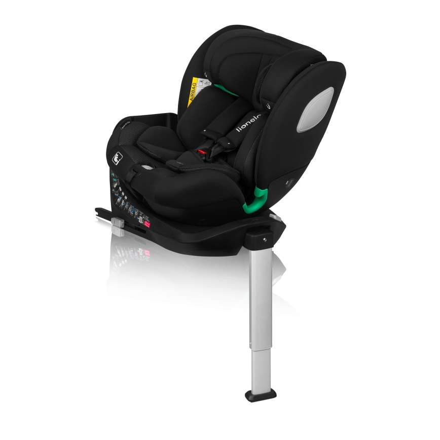 Lionelo - Autosedačka se základnou otočná BRAAM AIR i-Size 40-150 cm Black Carbon