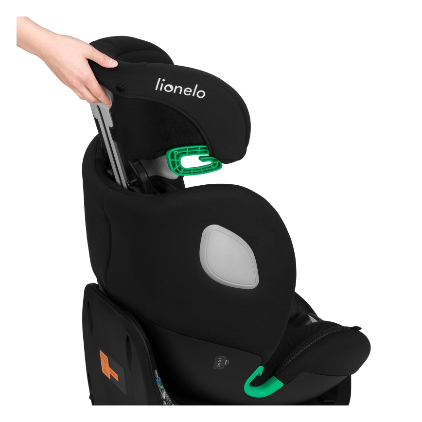 Lionelo - Autosedačka se základnou otočná BRAAM AIR i-Size 40-150 cm Black Carbon