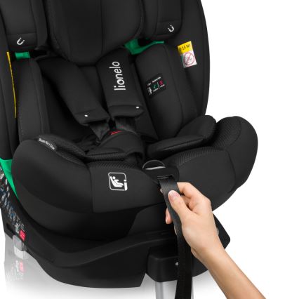 Lionelo - Autosedačka se základnou otočná BRAAM AIR i-Size 40-150 cm Black Carbon