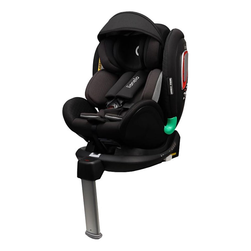 Lionelo - Autosedačka se základnou otočná ANTOON PLUS i-Size 40-105 cm Black Onyx