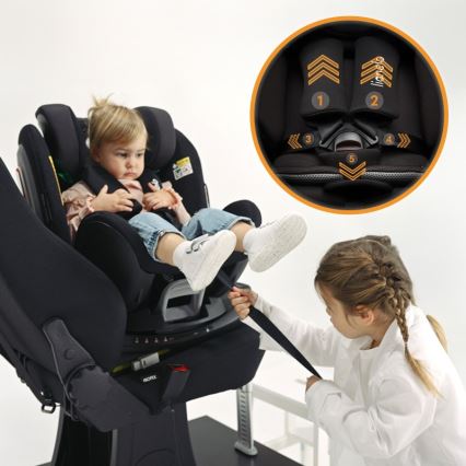 Lionelo - Autosedačka se základnou otočná ANTOON PLUS i-Size 40-105 cm Black Onyx