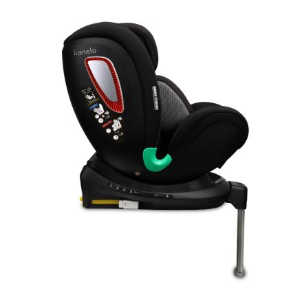 Lionelo - Autosedačka se základnou otočná ANTOON PLUS i-Size 40-105 cm Black Onyx