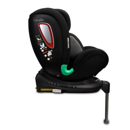 Lionelo - Autosedačka se základnou otočná ANTOON PLUS i-Size 40-105 cm Black Onyx