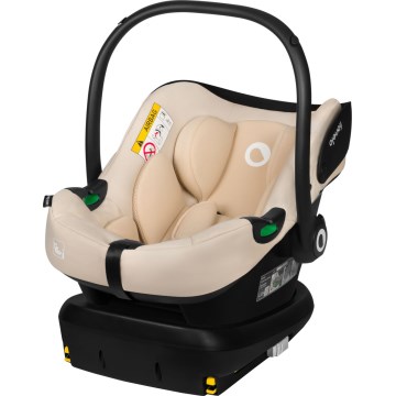 Lionelo - Autosedačka se základnou otočná ASTRID SET i-Size 40-87 cm Beige Sand