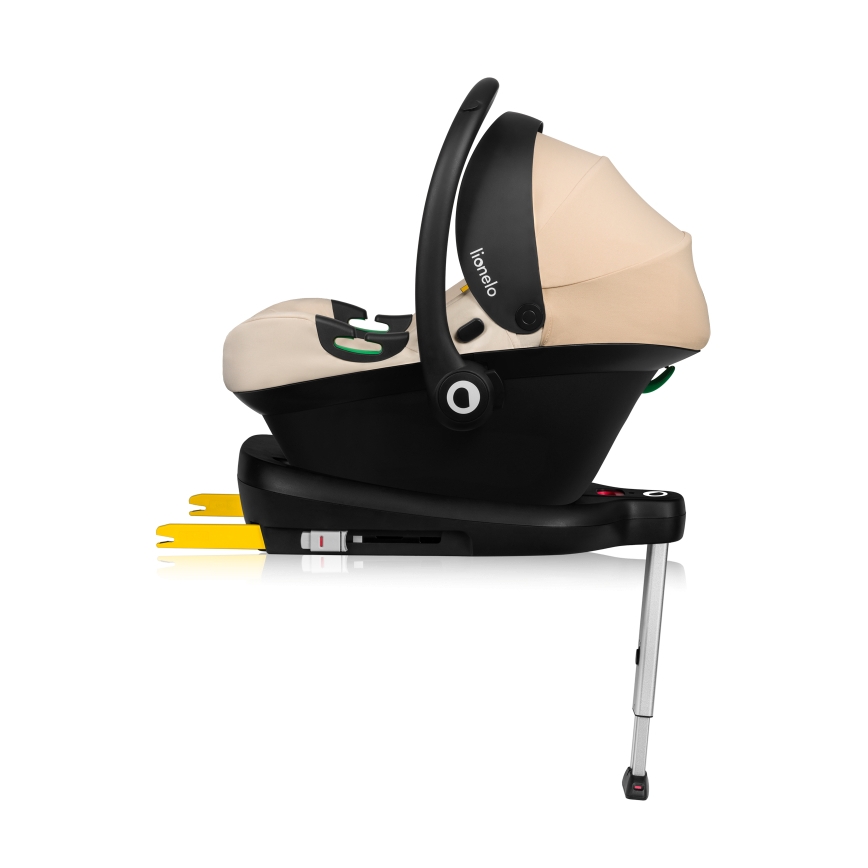 Lionelo - Autosedačka se základnou otočná ASTRID SET i-Size 40-87 cm Beige Sand