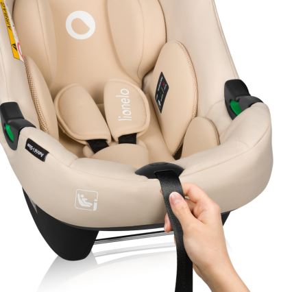 Lionelo - Autosedačka se základnou otočná ASTRID SET i-Size 40-87 cm Beige Sand