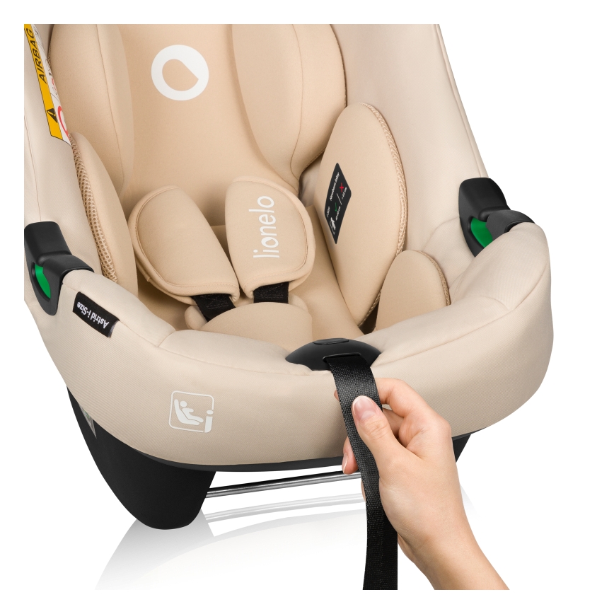 Lionelo - Autosedačka se základnou otočná ASTRID SET i-Size 40-87 cm Beige Sand