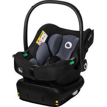 Lionelo - Autosedačka se základnou otočná ASTRID SET i-Size 40-87 cm Black Grey
