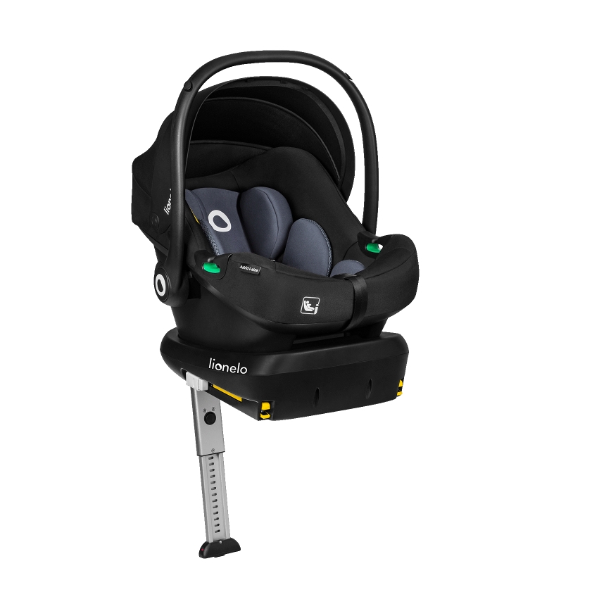 Lionelo - Autosedačka se základnou otočná ASTRID SET i-Size 40-87 cm Black Grey