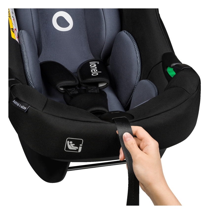 Lionelo - Autosedačka se základnou otočná ASTRID SET i-Size 40-87 cm Black Grey