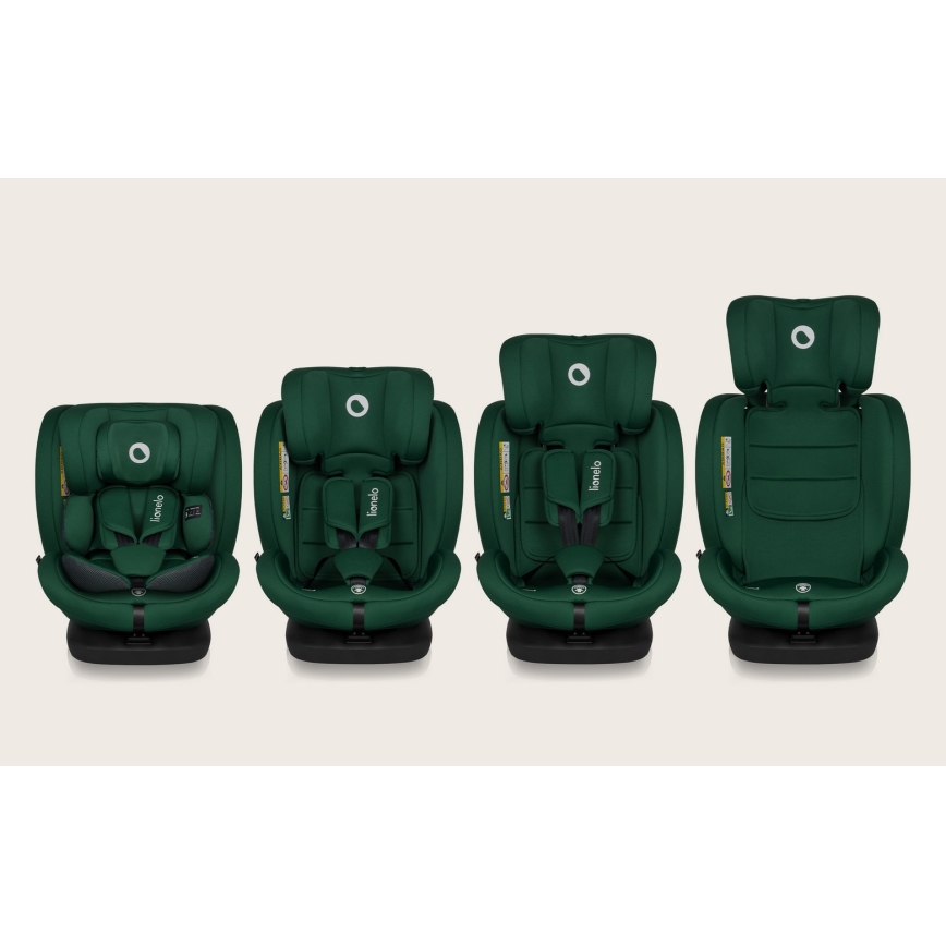 Lionelo - Autosedačka se základnou otočná BASTIAAN i-Size 40-150 cm Green Forest