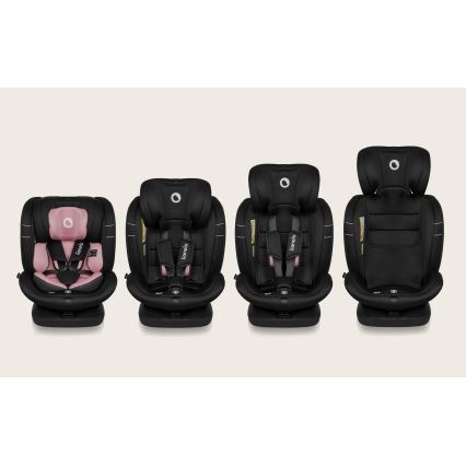 Lionelo - Autosedačka se základnou otočná BASTIAAN i-Size 40-150 cm Pink Rose