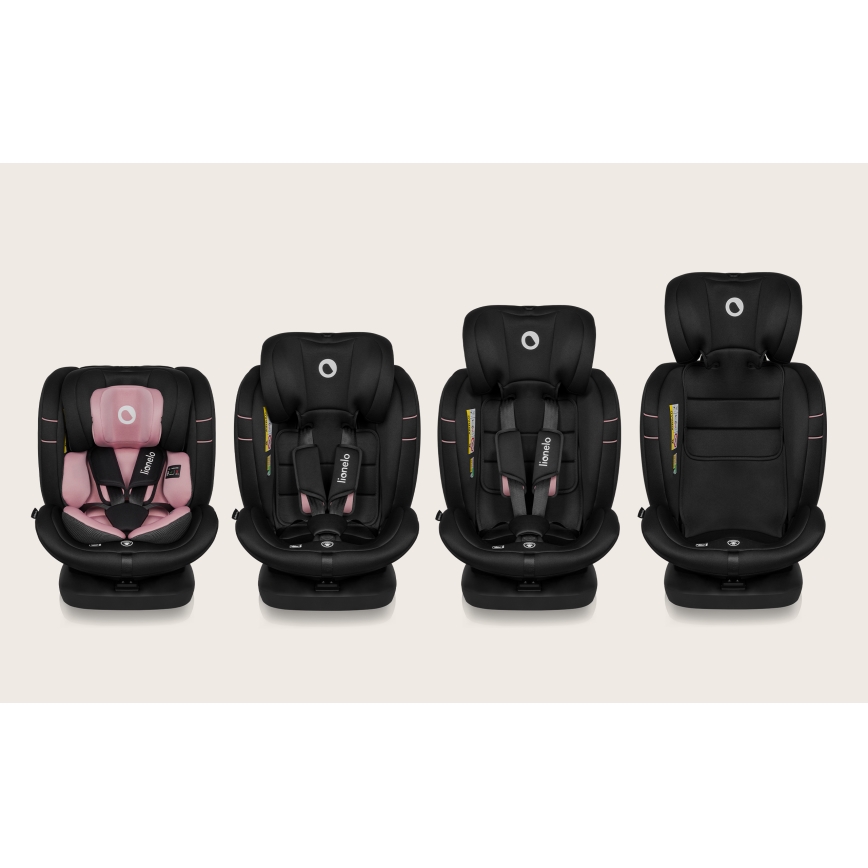 Lionelo - Autosedačka se základnou otočná BASTIAAN i-Size 40-150 cm Pink Rose