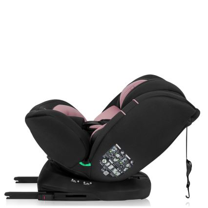 Lionelo - Autosedačka se základnou otočná BASTIAAN i-Size 40-150 cm Pink Rose