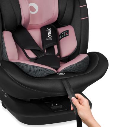 Lionelo - Autosedačka se základnou otočná BASTIAAN i-Size 40-150 cm Pink Rose