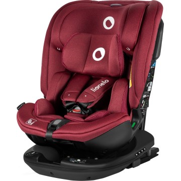 Lionelo - Autosedačka se základnou otočná BASTIAAN i-Size 40-150 cm Red Burgundy