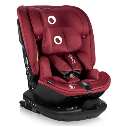 Lionelo - Autosedačka se základnou otočná BASTIAAN i-Size 40-150 cm Red Burgundy