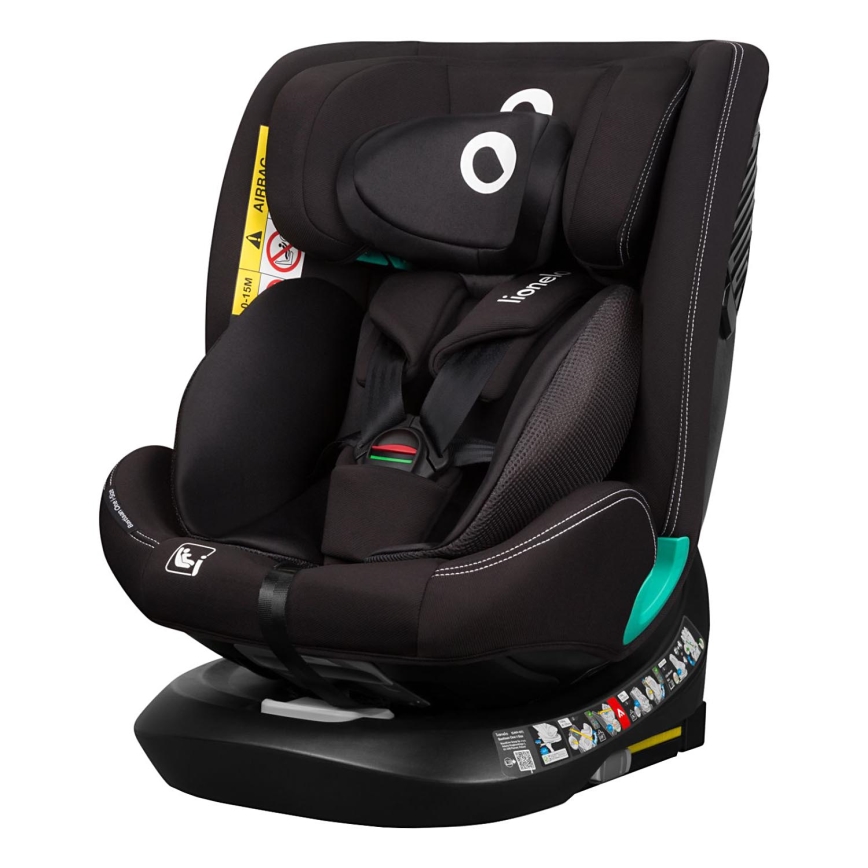 Lionelo - Autosedačka se základnou otočná BASTIAAN ONE i-Size 40-150 cm Black Carbon